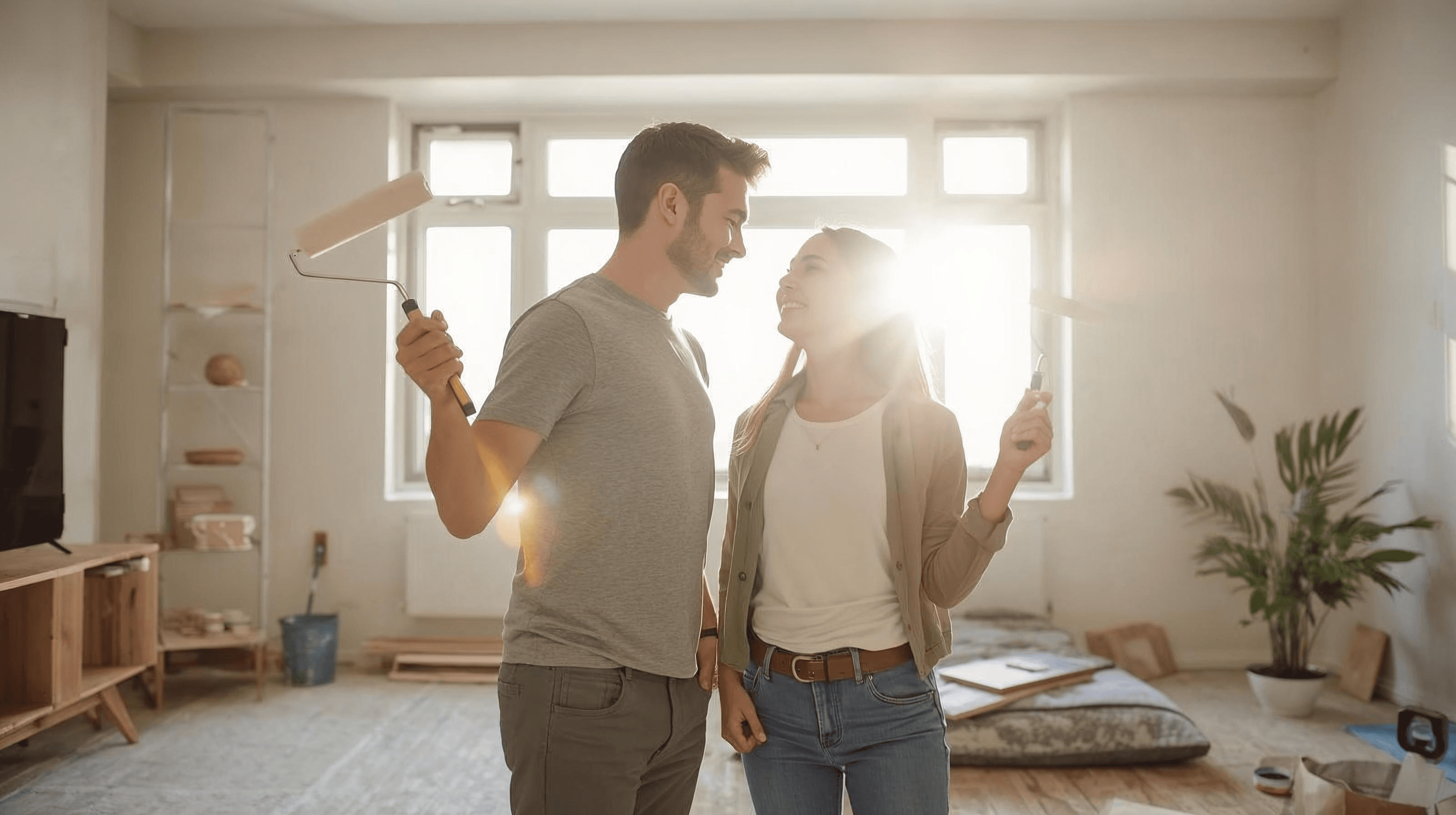 Couple renovating home