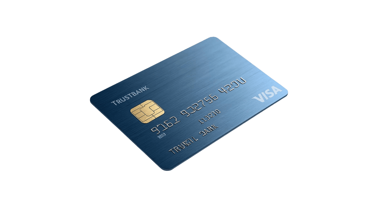 Trust Onyx Visa Card floating in the air