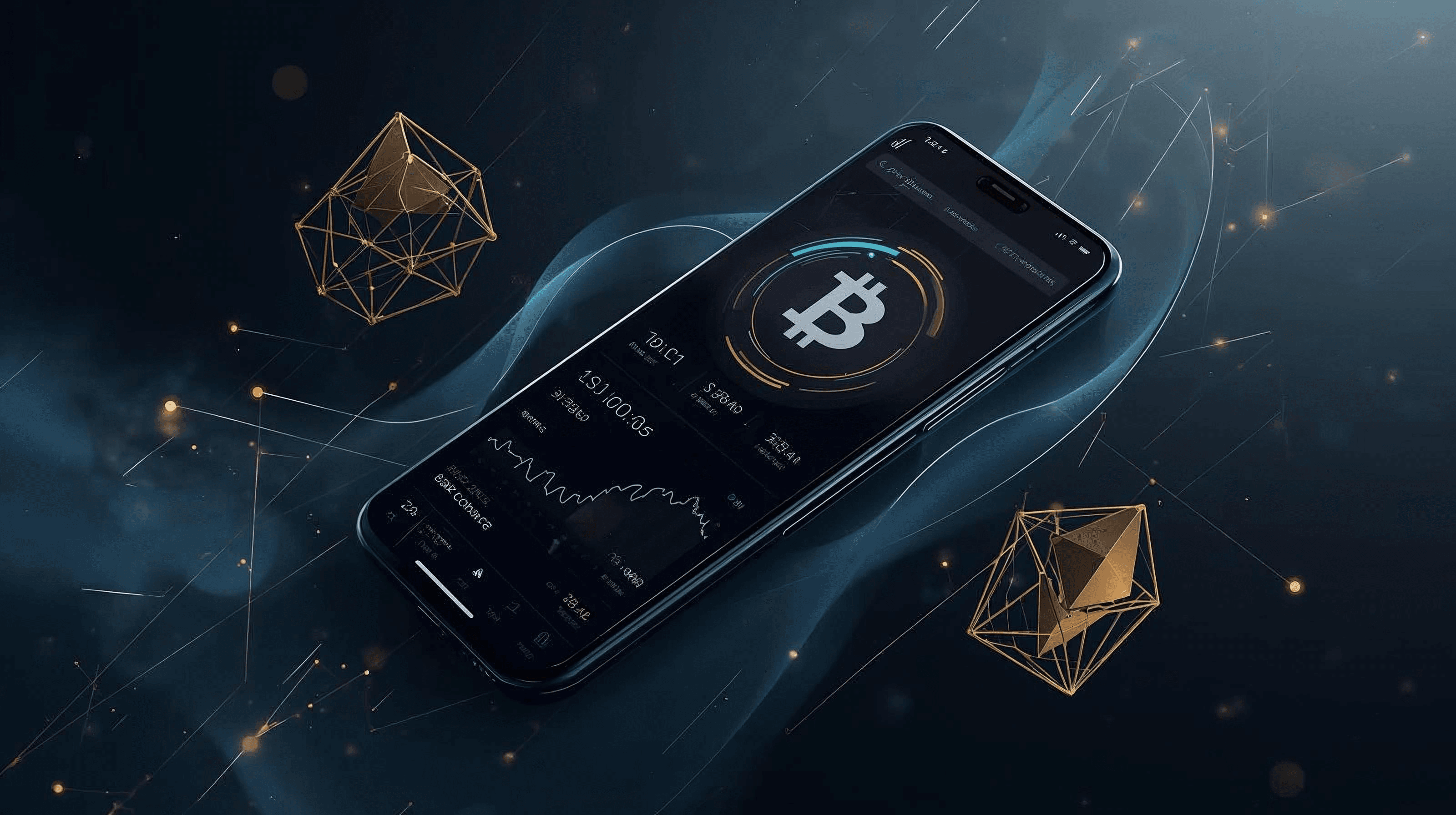 Crypto trading mobile app interface