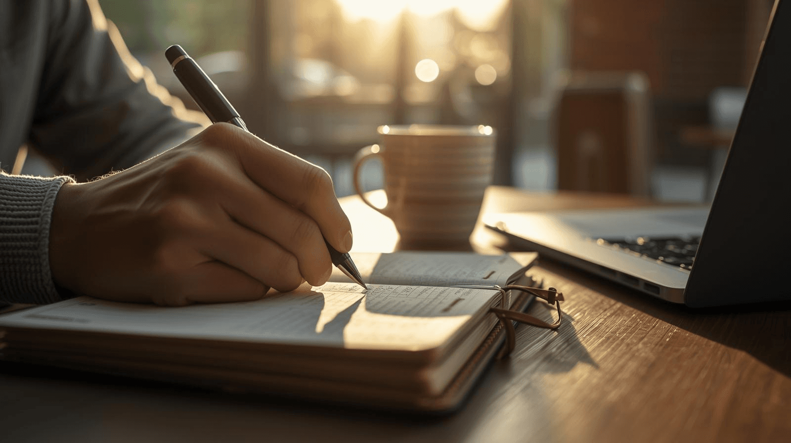 Person using laptop for financial planning
