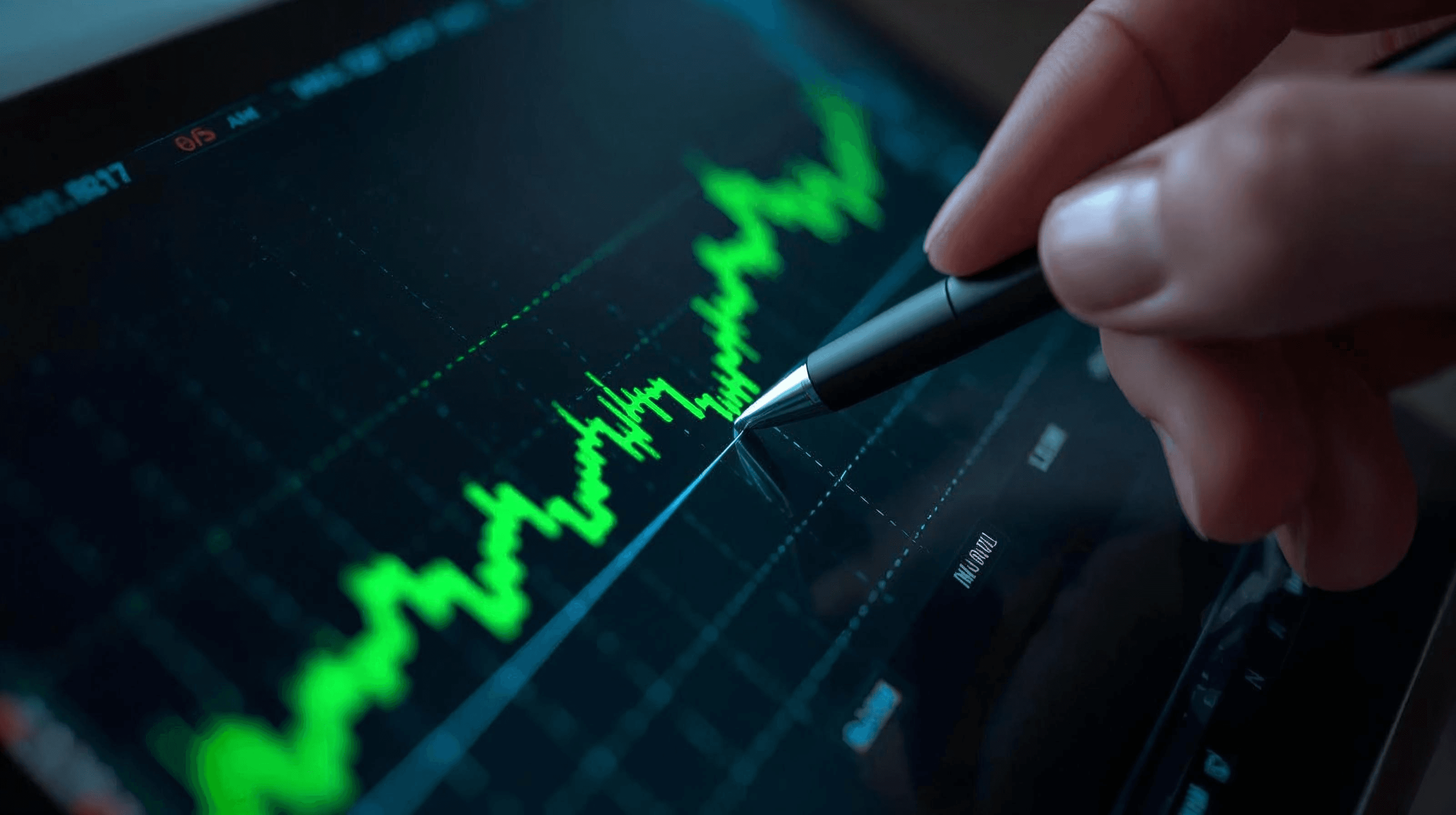 Graph showing rising interest rates