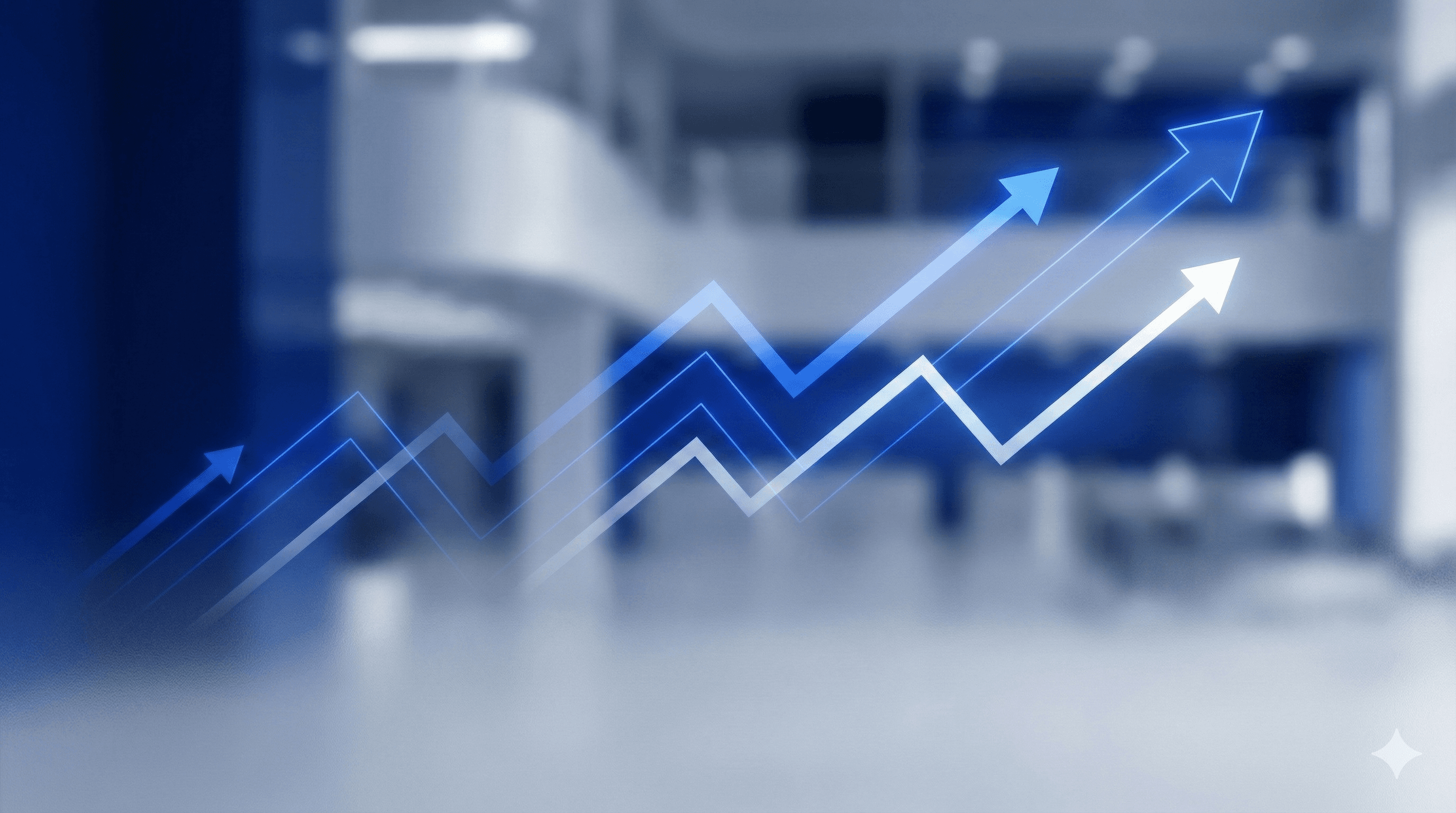 Graph showing positive financial growth