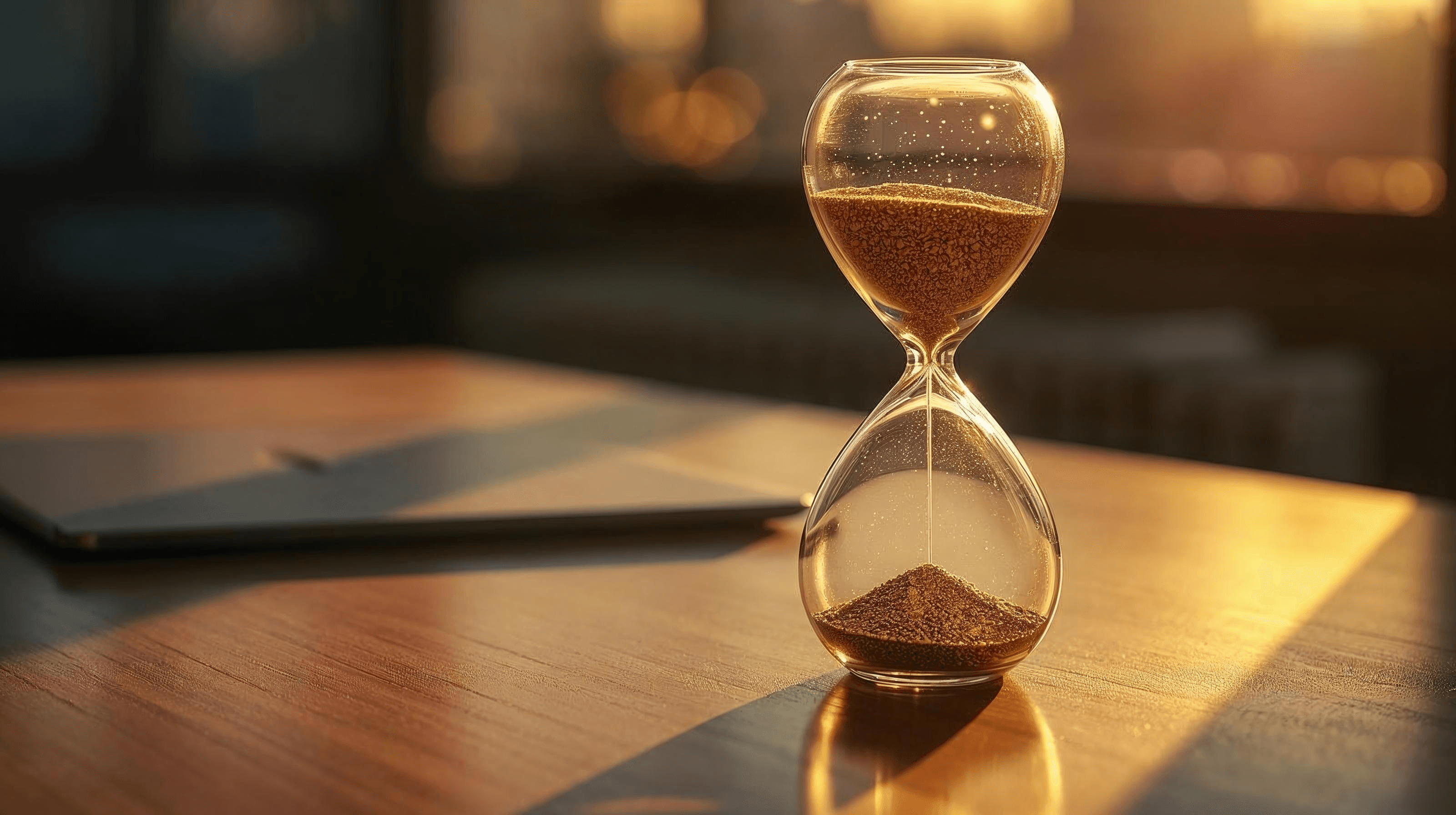 Hourglass representing time deposits